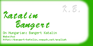 katalin bangert business card